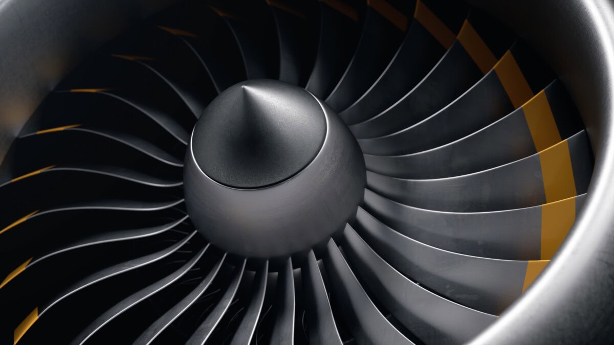 3d illustration of a jet engine